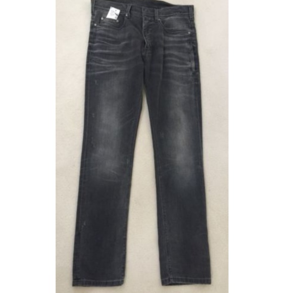 Neil Barrett Mens Jeans Distressed Slate Grey